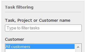 Task filtering